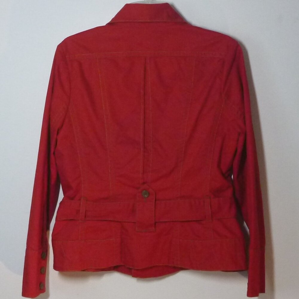 Women's Large CAbi First Mate Nautical Trench Jacket - Picture 2 of 6
